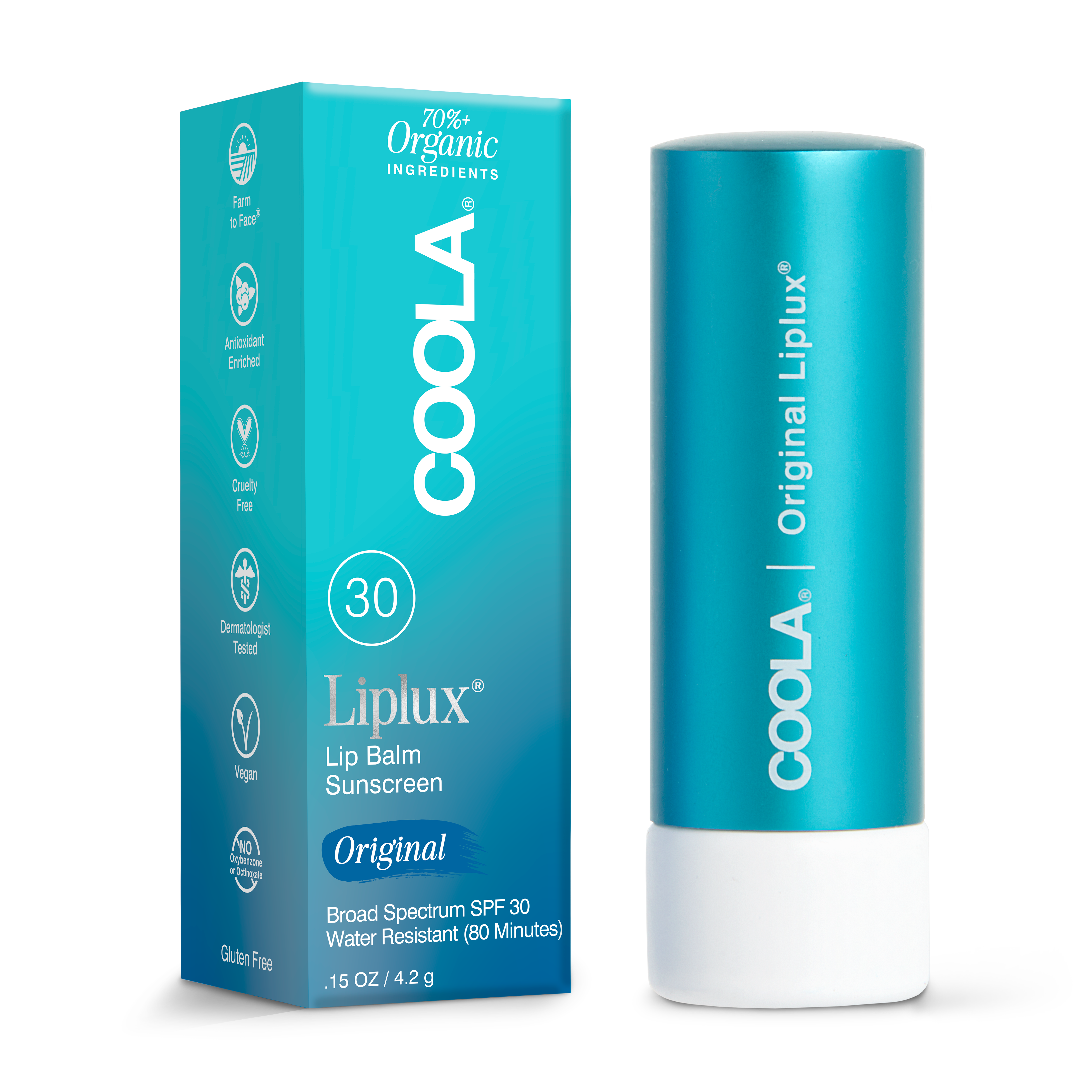 COOLA Classic Liplux Lip Balm SPF 30+ (Tinted or Original)