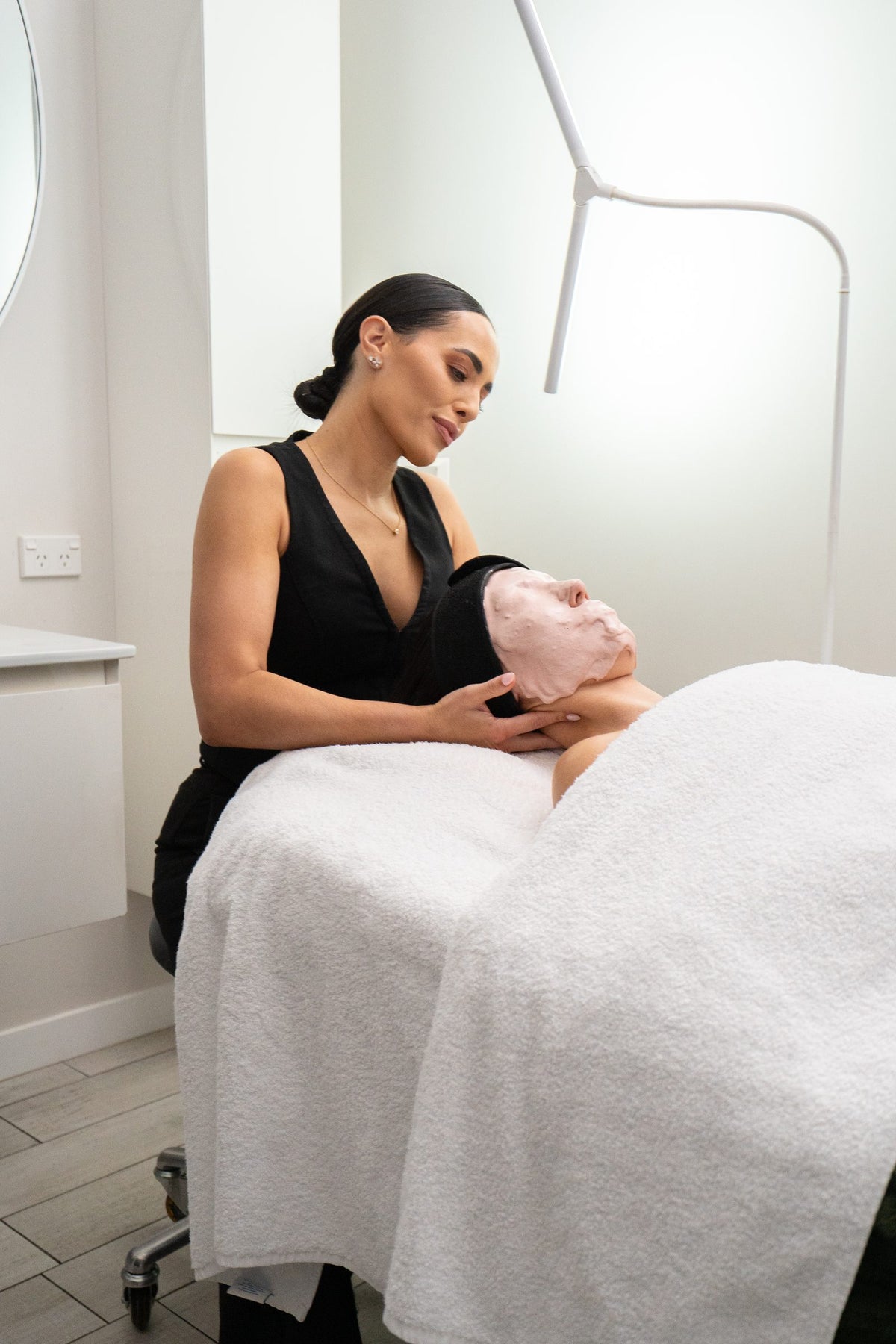 Facial treatment room at FaceTime Skin Clinic